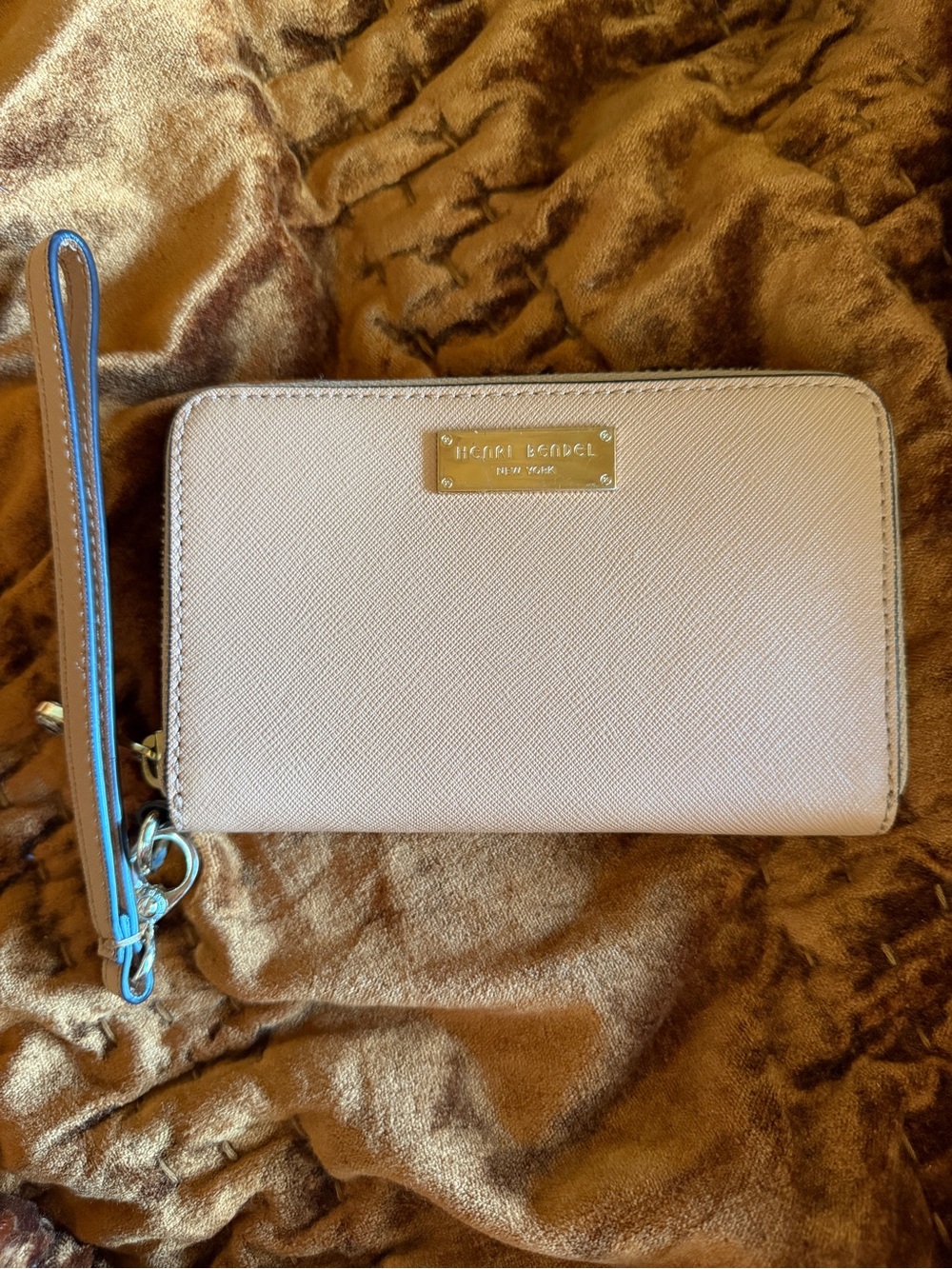 Henri Bendel Tan Wristlet Wallet